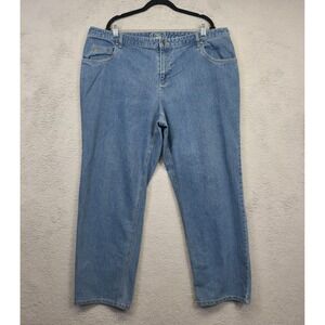 CJ Banks Mom Jeans Womens Plus Size 22W Blue Curvy High Rise Medium Wash Stretch